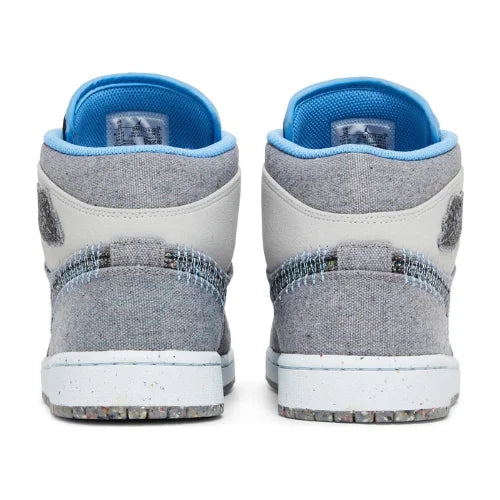Air Jordan 1 Mid Crater Grey University Blue