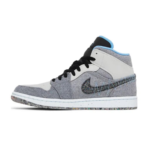 Air Jordan 1 Mid Crater Grey University Blue