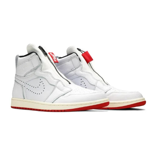 Air Jordan 1 Retro High Zip White University Red
