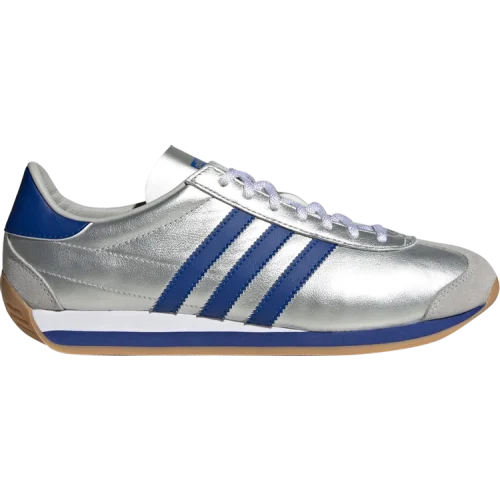 נעלי סניקרס מדינה בצבע כסף מדגם Country OG 'Matte Silver Bright Blue' מבית היוצר של חברת הענק אדידס