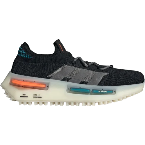 נעלי סניקרס NMD_S1 בצבע שָׁחוֹר מדגם NMD_S1 'Black Teal Orange' מבית היוצר של חברת הענק אדידס