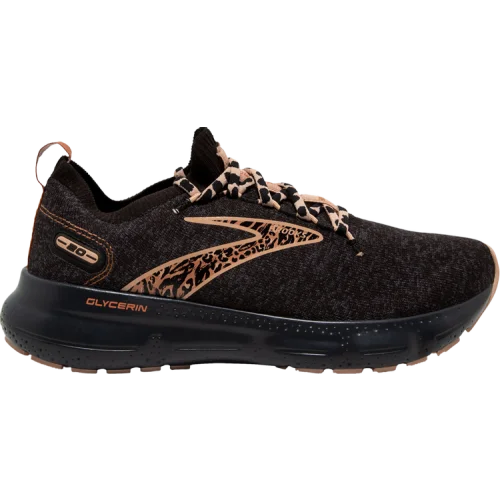 נעלי סניקרס Glycerin בצבע שָׁחוֹר מדגם Wmns Glycerin StealthFit 20 'Leopard' מבית היוצר של חברת הענק ברוקס