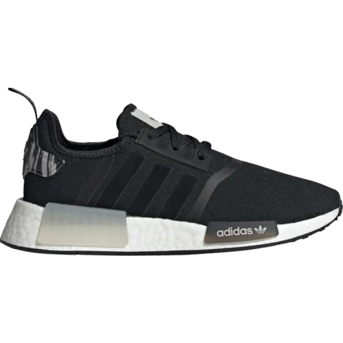 נעלי סניקרס רץ NMD בצבע שָׁחוֹר מדגם Wmns NMD_R1 'Black White Marble' מבית היוצר של חברת הענק אדידס