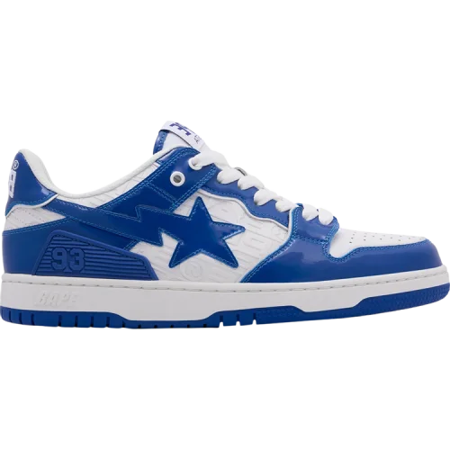נעלי סניקרס Sk8 Sta בצבע כְּחוֹל מדגם Wmns Sk8 Sta #5 'Luxury Sport Monogram - Blue' מבית היוצר של חברת הענק BAPE