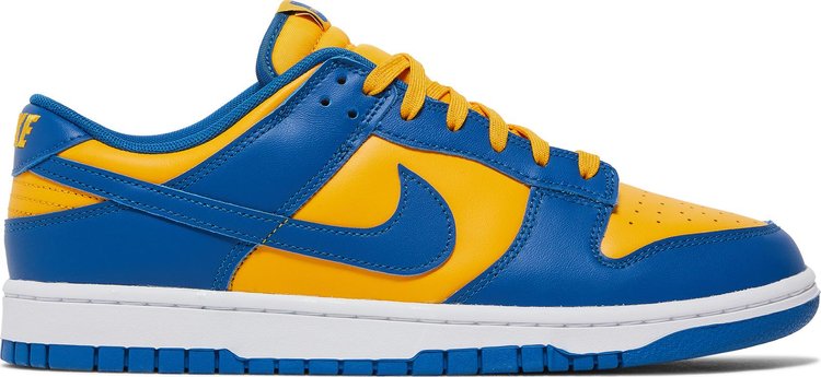 נעלי סניקרס Dunk Low 'UCLA' של המותג נייקי בצבע צהוב עשויות עוֹר