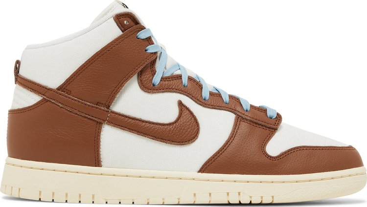 נעלי סניקרס Dunk High Vintage 'Certified Fresh - Pecan' של המותג נייקי בצבע חום עשויות בַּד
