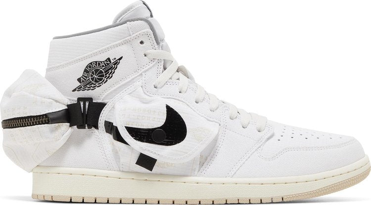 נעלי סניקרס Air Jordan 1 Retro High Utility 'White Black' של המותג נייקי בצבע לבן עשויות בַּד