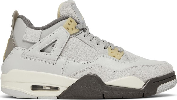 נעלי סניקרס Air Jordan 4 Retro SE GS 'Craft' של המותג נייקי בצבע אפור עשויות עור (זמש)