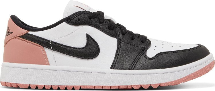 נעלי סניקרס Air Jordan 1 Low Golf 'Rust Pink' של המותג נייקי בצבע לבן עשויות עוֹר