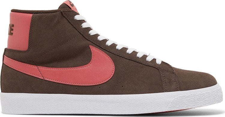 נעלי סניקרס Zoom Blazer Mid SB 'Brown Adobe' של המותג נייקי בצבע חום עשויות עור (זמש)