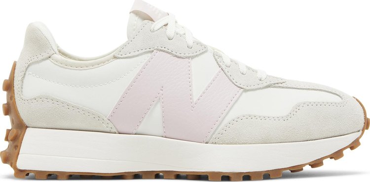 נעלי סניקרס Wmns 327 'Sea Salt Pink Haze' של המותג ניו באלאנס בצבע לבן עשויות עור (זמש)