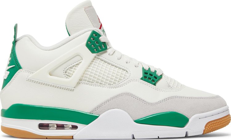 נעלי סניקרס Nike SB x Air Jordan 4 Retro SP 'Pine Green' של המותג נייקי בצבע לבן עשויות עוֹר