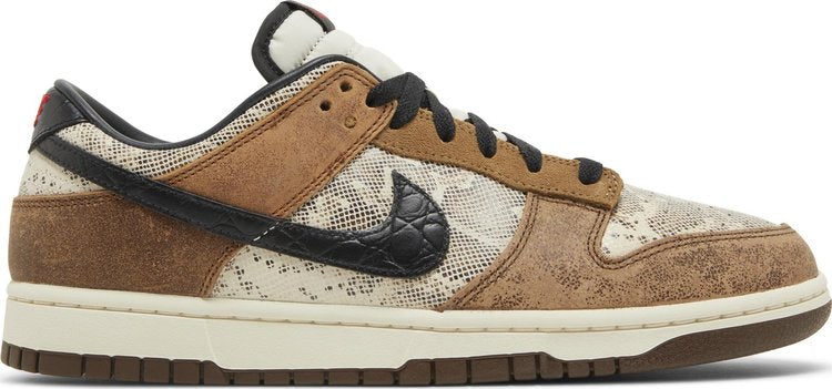נעלי סניקרס Dunk Low Premium CO.JP 'Brown Snakeskin' של המותג נייקי בצבע חום עשויות עוֹר