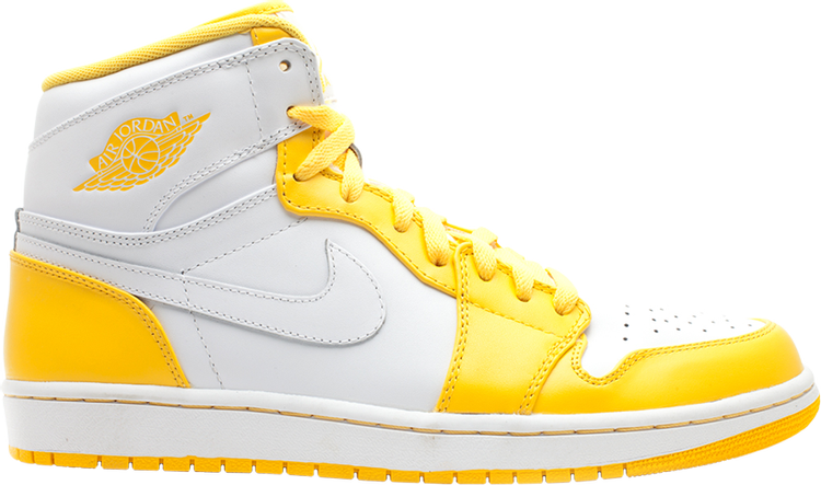 נעלי סניקרס Air Jordan 1 Retro High 'Maize' של המותג נייקי בצבע לבן עשויות עוֹר