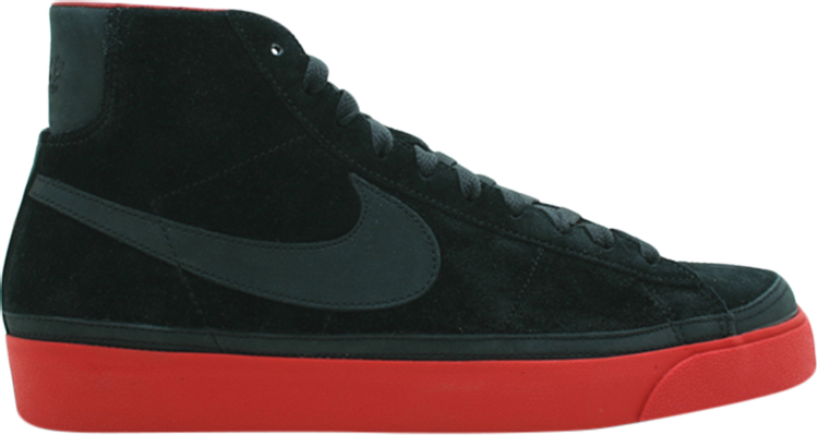 נעלי סניקרס Blazer High Premium של המותג נייקי בצבע שָׁחוֹר עשויות