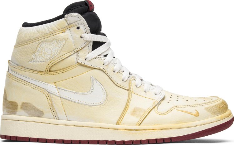 נעלי סניקרס Nigel Sylvester x Air Jordan 1 Retro High OG 'Nigel Sylvester' של המותג נייקי בצבע שָׁזוּף עשויות עוֹר