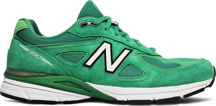 נעלי סניקרס 990v4 Made in USA 'New Green' של המותג ניו באלאנס בצבע ירוק עשויות