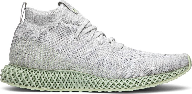 נעלי סניקרס Futurecraft 4D Runner Mid 'Crystal White' של המותג אדידס בצבע לבן עשויות
