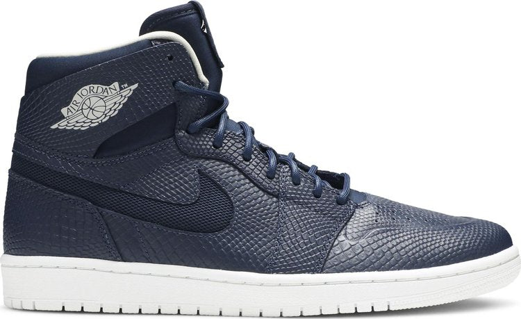 נעלי סניקרס Air Jordan 1 High Nouveau 'Navy Snake' של המותג נייקי בצבע כְּחוֹל עשויות עוֹר
