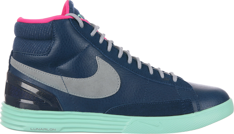 נעלי סניקרס Lunar Blazer 'Brave Blue' של המותג נייקי בצבע כְּחוֹל עשויות