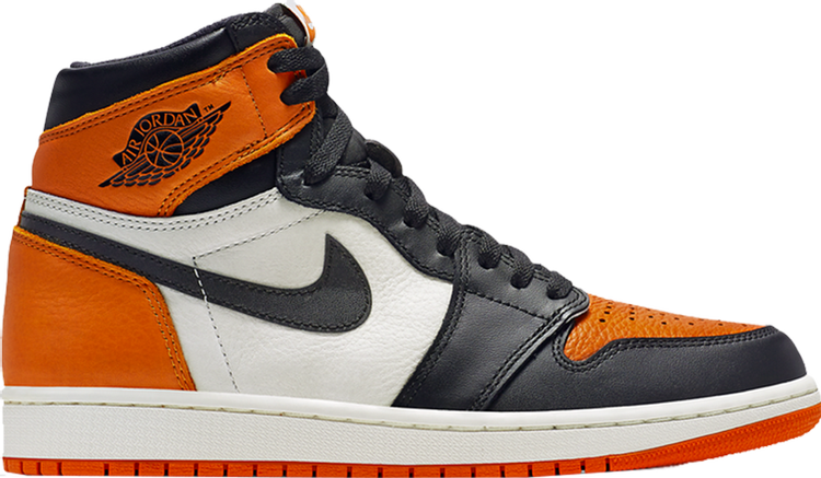 נעלי סניקרס Air Jordan 1 Retro High OG 'Shattered Backboard' Sample של המותג נייקי בצבע שָׁחוֹר עשויות עוֹר