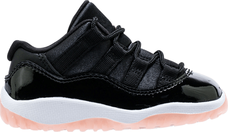נעלי סניקרס Air Jordan 11 Retro Low TD 'Bleached Coral' של המותג נייקי בצבע שָׁחוֹר עשויות