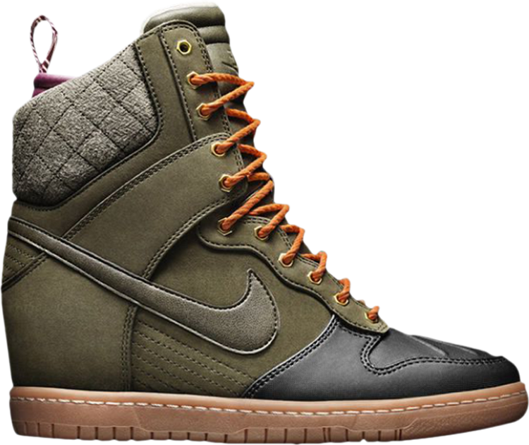 נעלי סניקרס Wmns Dunk Sky High SneakerBoot 2.0 'Dark Loden Anthracite' של המותג נייקי בצבע ירוק עשויות