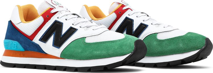 574 Rugged 'White Varsity Green'