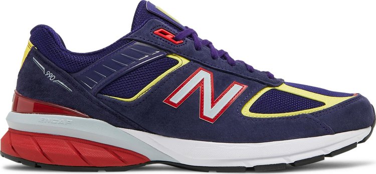 נעלי סניקרס 990v5 Made In USA 'Virtual Violet First Light' של המותג ניו באלאנס בצבע סָגוֹל עשויות רֶשֶׁת