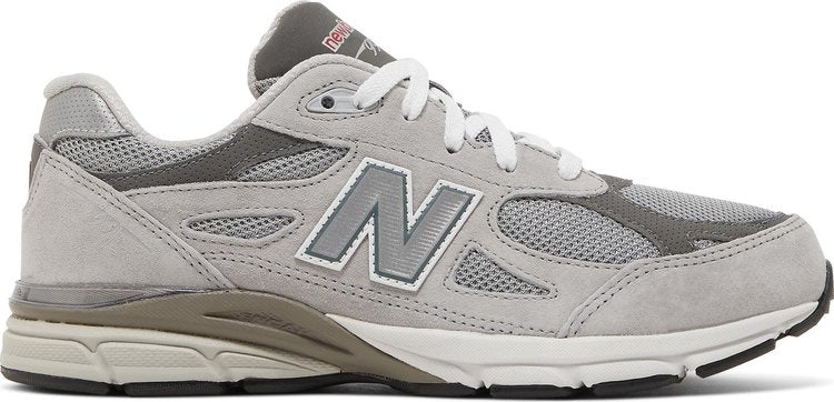 נעלי סניקרס 990v3 Big Kid Wide 'Grey' של המותג ניו באלאנס בצבע אפור עשויות רֶשֶׁת