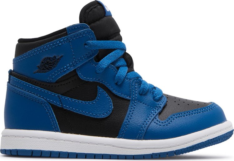 נעלי סניקרס Air Jordan 1 Retro High OG TD 'Dark Marina Blue' של המותג נייקי בצבע כְּחוֹל עשויות עוֹר