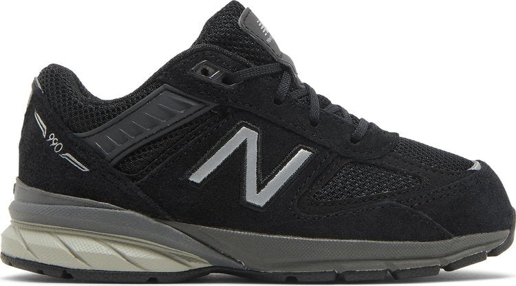 נעלי סניקרס 990v5 Toddler 'Black' של המותג ניו באלאנס בצבע שָׁחוֹר עשויות עור (זמש)