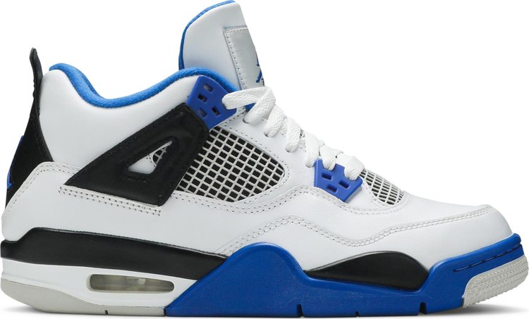 נעלי סניקרס Air Jordan 4 Retro GS 'Motorsports' של המותג נייקי בצבע לבן עשויות