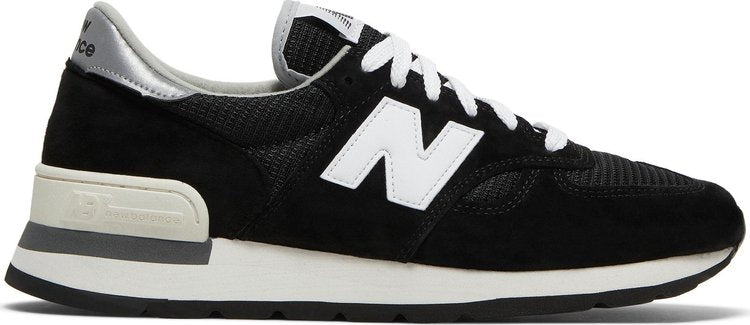 נעלי סניקרס 990v1 Made In USA 'Black White' של המותג ניו באלאנס בצבע שָׁחוֹר עשויות עור (זמש)