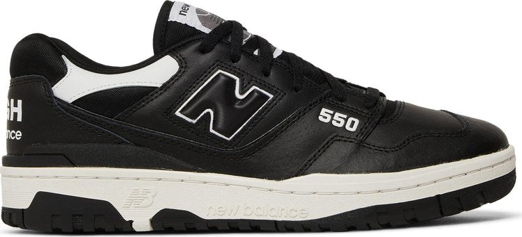 נעלי סניקרס Comme des Garçons Homme x 550 'Black' של המותג ניו באלאנס בצבע שָׁחוֹר עשויות עוֹר