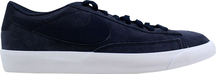 נעלי סניקרס Blazer Low Suede 'Obsidian' של המותג נייקי בצבע כְּחוֹל עשויות