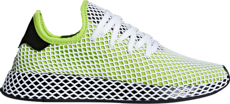 נעלי סניקרס Deerupt 'Solar Slime' של המותג אדידס בצבע ירוק עשויות