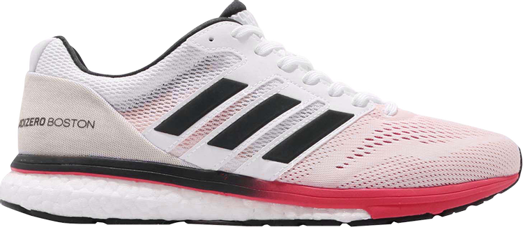 נעלי סניקרס Adizero Boston 7 'Shock Red' של המותג אדידס בצבע לבן עשויות