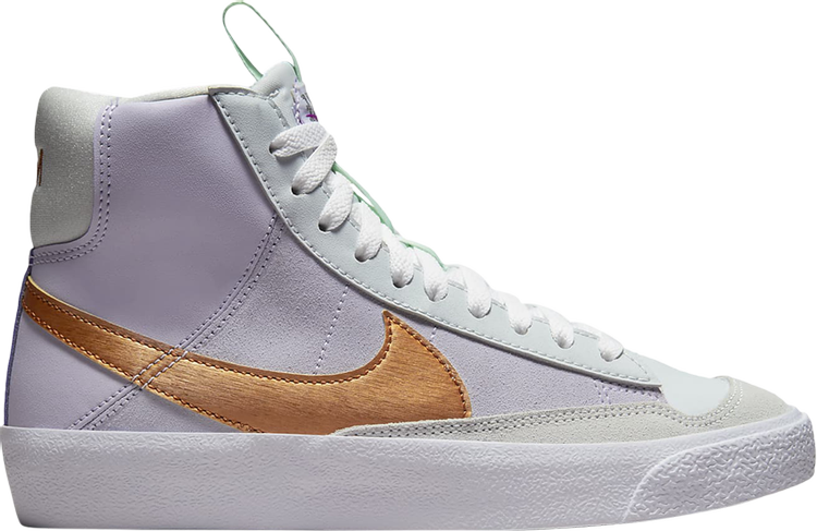 נעלי סניקרס Blazer Mid '77 GS 'Dance - Barely Grape Metallic Copper' של המותג נייקי בצבע סָגוֹל עשויות עור (זמש)