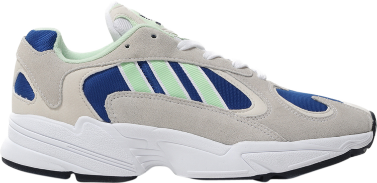 נעלי סניקרס Yung-1 'Glow Green' של המותג אדידס בצבע לבן עשויות