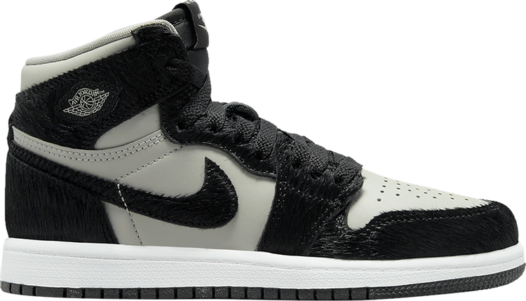 נעלי סניקרס Air Jordan 1 Retro High OG PS 'Twist 2.0' של המותג נייקי בצבע שָׁחוֹר עשויות פרווה מלאכותית