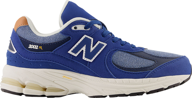 נעלי סניקרס 2002R Big Kid 'Blue Navy' של המותג ניו באלאנס בצבע כְּחוֹל עשויות עור (זמש)