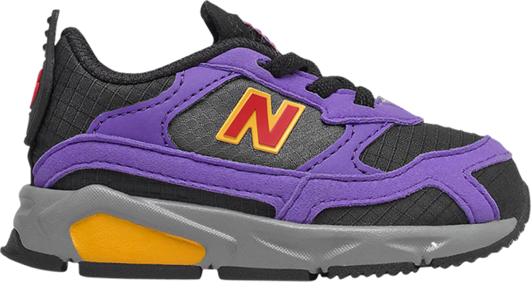 נעלי סניקרס X-Racer Bungee Lace Toddler 'Black Mirage Violet' של המותג ניו באלאנס בצבע סָגוֹל עשויות רֶשֶׁת