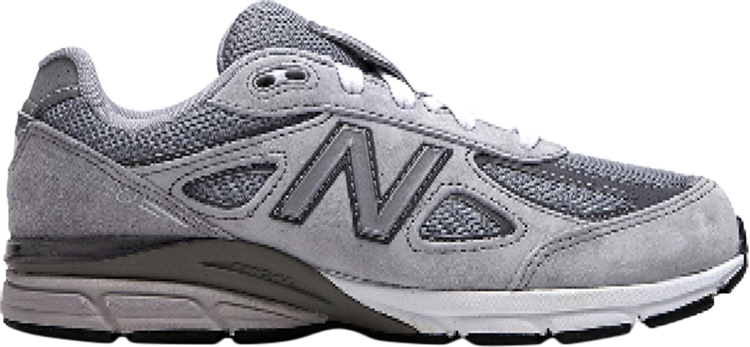 נעלי סניקרס 990v4 Big Kid 'Grey' של המותג ניו באלאנס בצבע אפור עשויות