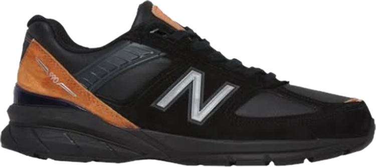 נעלי סניקרס 990v5 Made In USA 'Black Gold' של המותג ניו באלאנס בצבע שָׁחוֹר עשויות עוֹר