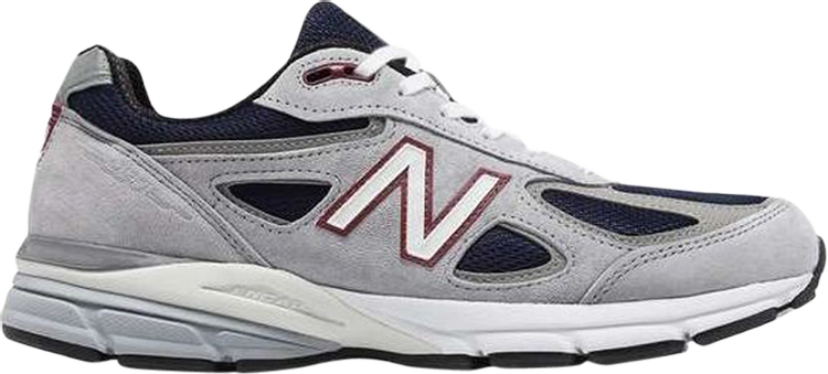נעלי סניקרס 990v4 Made in USA 'Grey Navy' של המותג ניו באלאנס בצבע אפור עשויות