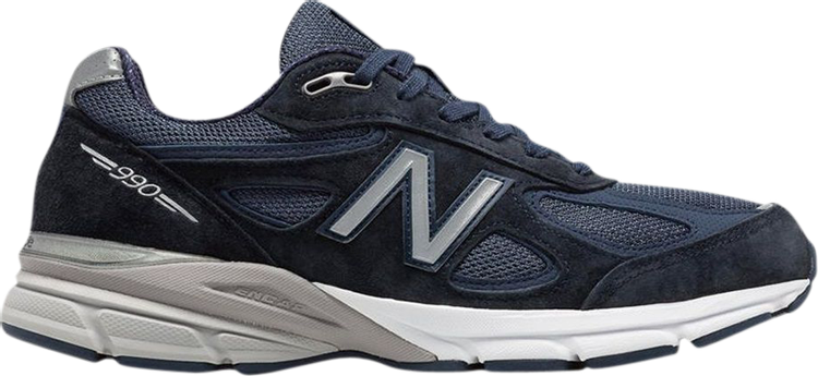 נעלי סניקרס 990v4 Made in USA 2A Wide 'Navy' 2016 של המותג ניו באלאנס בצבע כְּחוֹל עשויות רֶשֶׁת