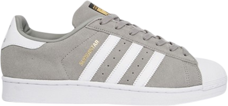 נעלי סניקרס Superstar Suede 'Charcoal Grey' של המותג אדידס בצבע אפור עשויות