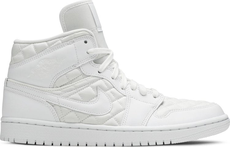 Wmns Air Jordan 1 Mid SE White Quilted