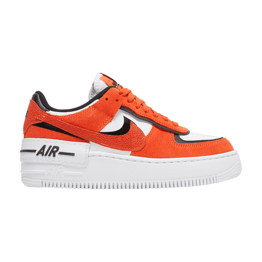 Wmns Air Force 1 Shadow Cracked Leather - Rush Orange